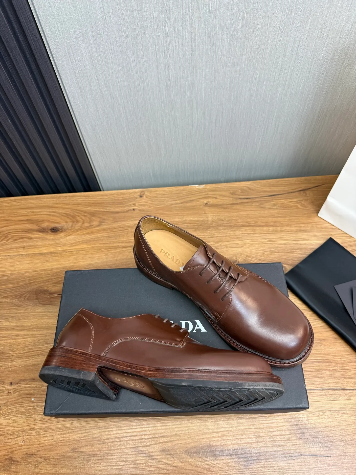 Men's shoes💰760💰 Prada.PRADA men's business casual leather shoes, 1:1 shipment ⬆️Luxurious and noble👞All imported original brand leather materials, just to create a more comfortable wearing experience, upper: original cowhide ➕Imported full cow lining, original genuine leather outsole ✔️36-45 (38.45 non-returnable)